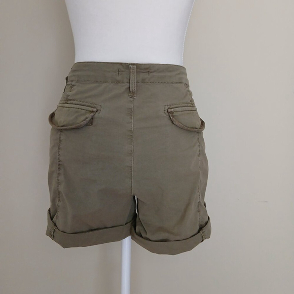Anthropologie Sanctuary Nature Rolled Cuff Stretch Shorts Safari Green Size 31 - Picture 5 of 7